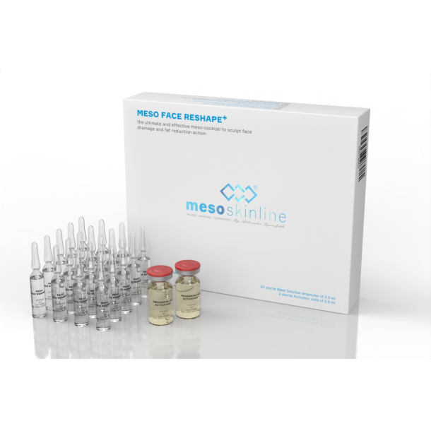 MESO FACE RESHAPE+ (20 x 2 ml ampoules  Base Solution) (2 x 5 ml vials of MESO Activator)